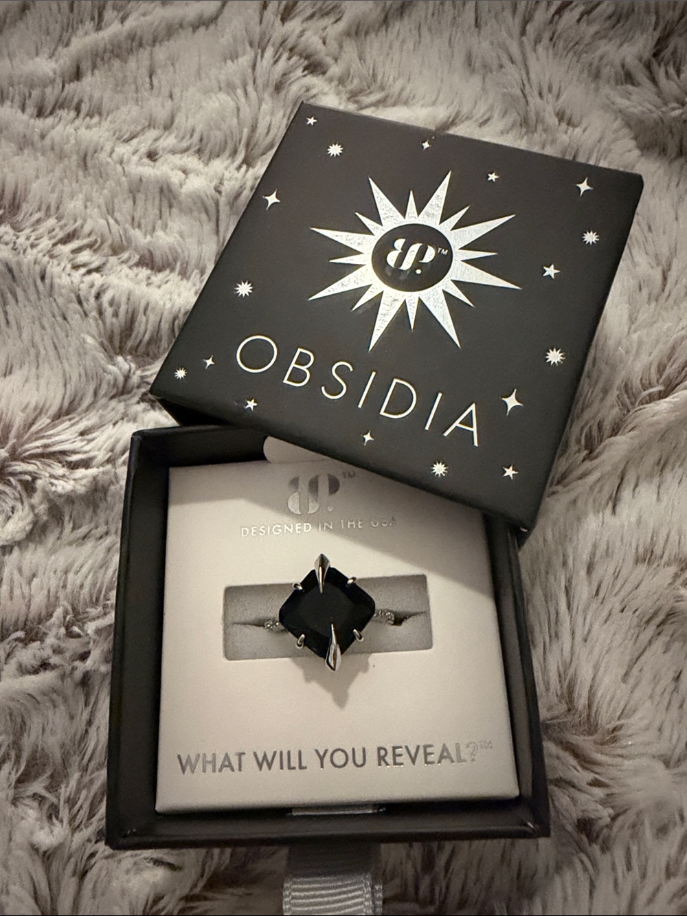 BP obsidia ring - she rules galaxies size 7